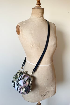 Image of Hydrangea, velvet clutch bag with optional strap