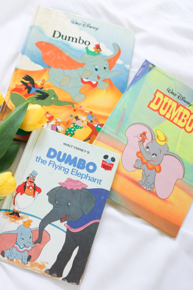 Image of Vintage Disney Dumbo Coffee Table Book Bundle - Set of 3