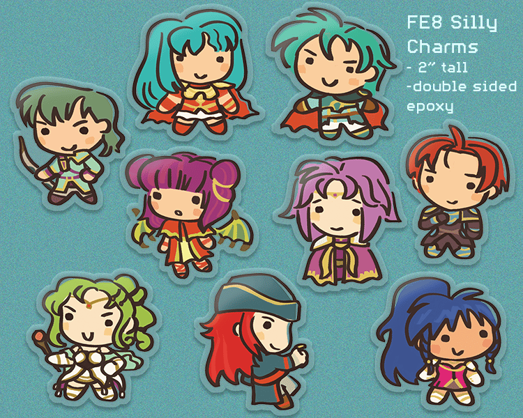 Image of FE8 Silly Charm Set PREORDERS END 5/17
