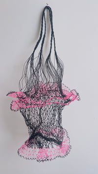 Image 1 of Mesh Bag : Black x Pink