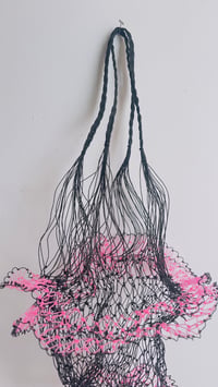 Image 2 of Mesh Bag : Black x Pink