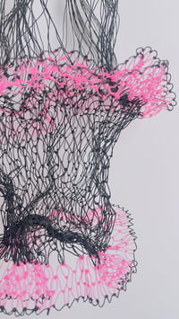 Image 3 of Mesh Bag : Black x Pink