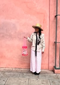 Image 4 of Mesh Bag : White, Pink, Black 1