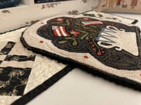 Image 4 of Blessed Nation Primitive Punch Needle Decorative Folk Art Mat/Mini Rug~~