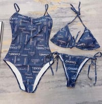 Image 1 of CC Blue One Piece w/ cover up 