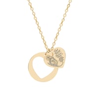 Image 2 of Mother's Day Heart Cutout Necklace — Engraved Personalized Pendant