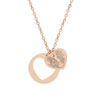 Image 3 of Mother's Day Heart Cutout Necklace — Engraved Personalized Pendant