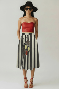 Image 1 of STRIPED GRAFITI SKIRT