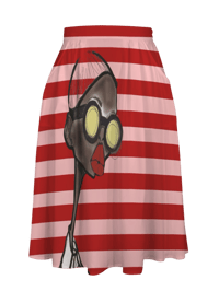 Image 2 of CANDY STRIPER GRAFITI SKIRT