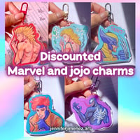 Image 1 of Discounted Marvel/JJBA charms