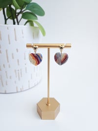 Image 1 of Sunset Agate Hearts 