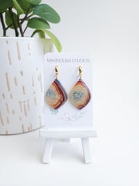 Image 2 of Sunset Agate Teardrop Puffs 