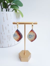 Image 1 of Sunset Agate Teardrop Puffs 