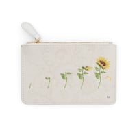 Image 2 of Mini Clutch Bag — “Progress Not Perfection” Sunflower Zip Pouch