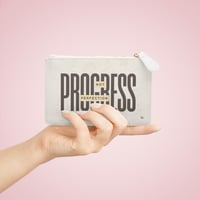 Image 3 of Mini Clutch Bag — “Progress Not Perfection” Sunflower Zip Pouch