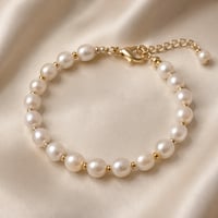 Golden Grace Pearl Bracelet