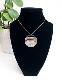 Image 1 of Sunset Agate Round Pendant (A)
