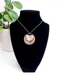 Image 1 of Sunset Agate Round Pendant (B)