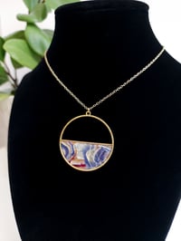 Image 2 of Sunset Agate Half Circle Pendant 