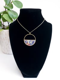 Image 1 of Sunset Agate Half Circle Pendant 