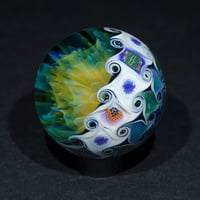 Image 4 of UV Fume Reticello Flower Murrini Marble