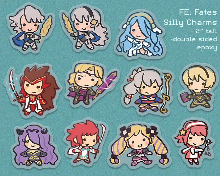 Image of FE Fates Silly Charm Set PREORDERS END 5/17