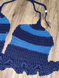 Image 2 of Blue Dream Crochet Ruffle Top