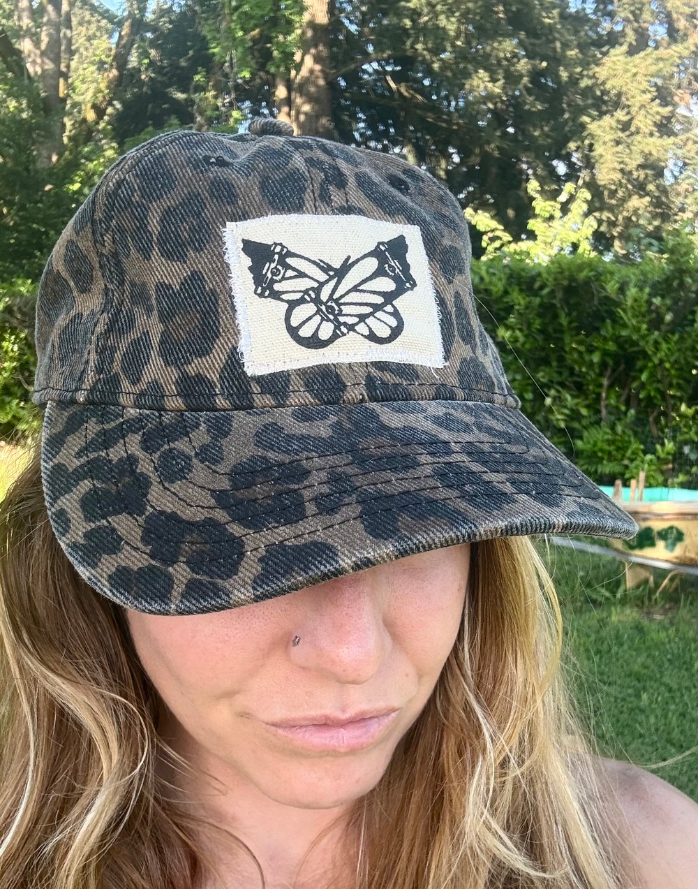 Image of Animal Print Dad Hat - Canvas Patch
