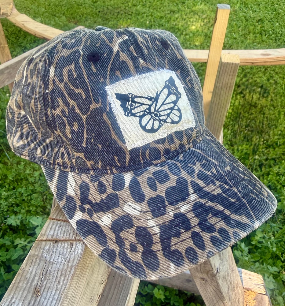 Image of Animal Print Dad Hat - Canvas Patch