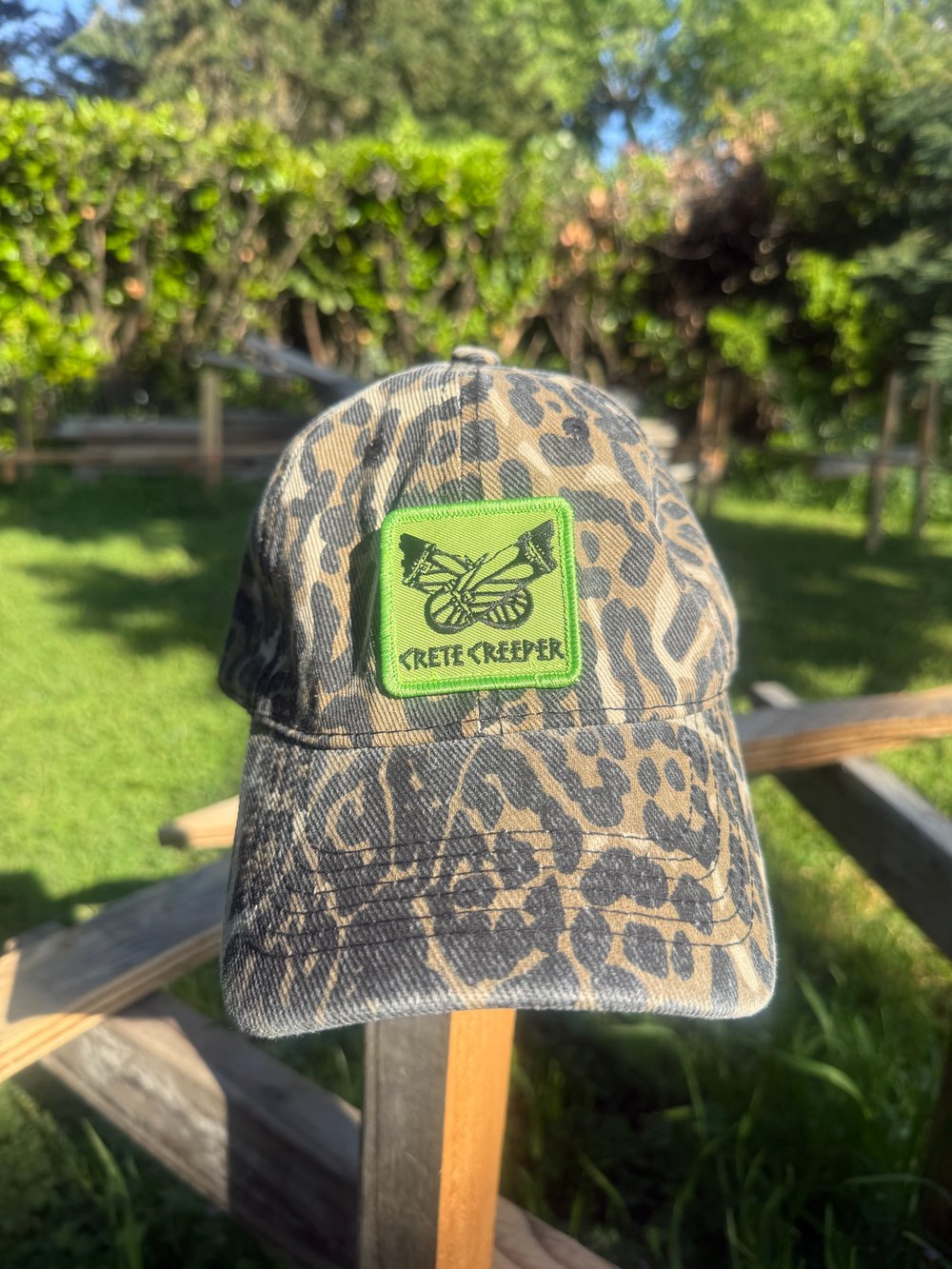 Image of Animal Print Dad Hat - Green Patch