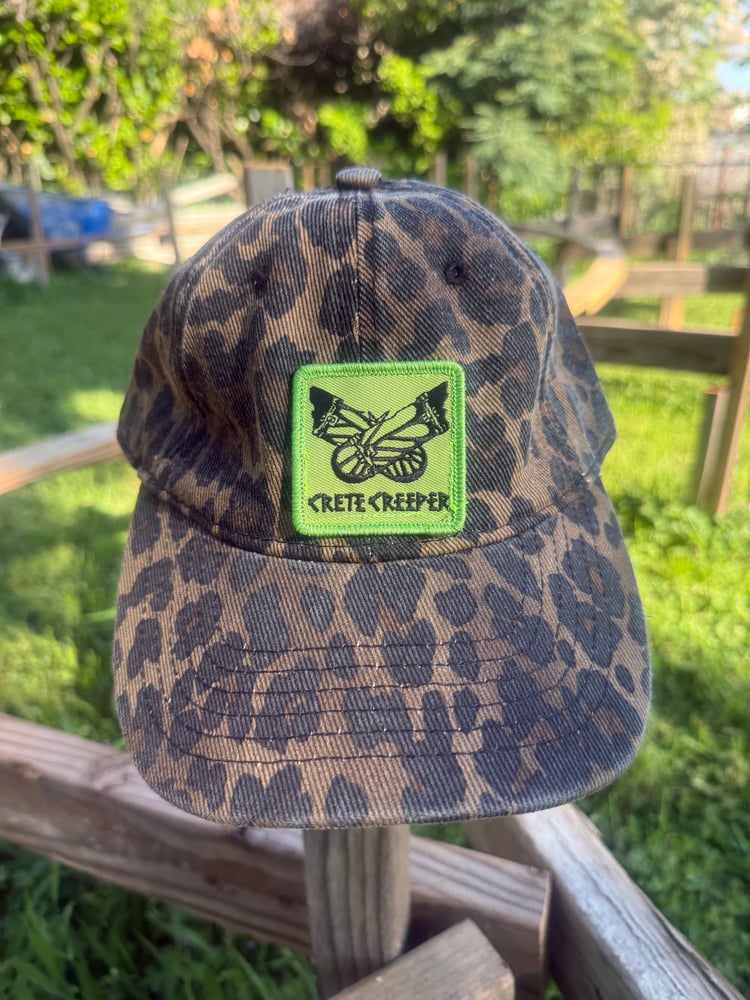Image of Animal Print Dad Hat - Green Patch