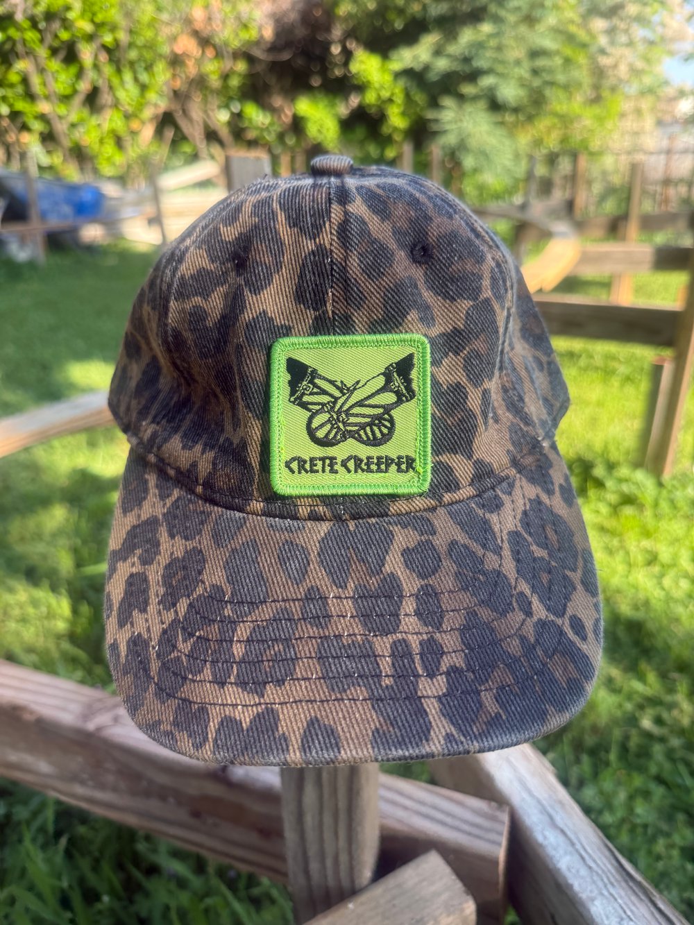 Image of Animal Print Dad Hat - Green Patch