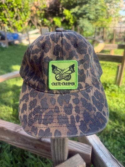 Image of Animal Print Dad Hat - Green Patch