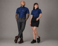 Image 2 of  JEGGAE SHIRT 'NAVY-BLUE' WOMEN'S SHORT & LONG SLEEVE