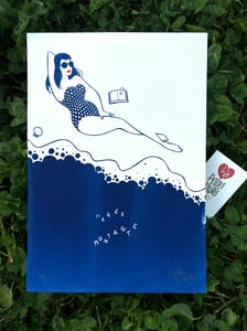 Image of « Marée montante » cyanotype + handmade watercolor