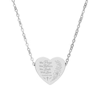 Image 4 of Mother's Day Heart Necklace — Engraved Pendant