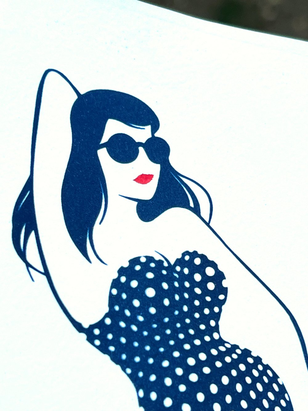 Image of « Marée montante » cyanotype + handmade watercolor