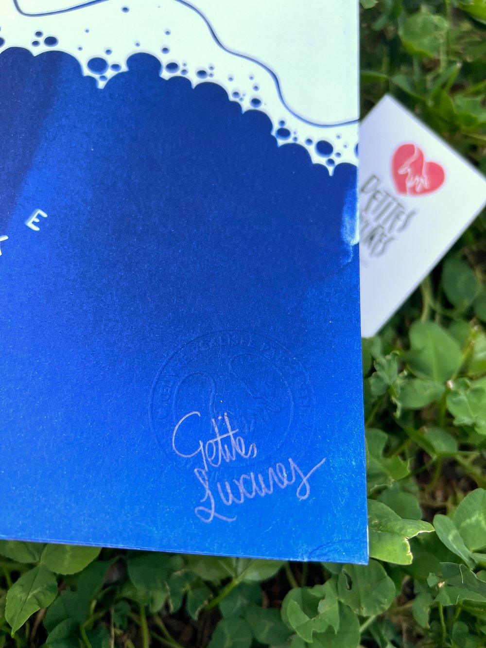 Image of « Marée montante » cyanotype + handmade watercolor