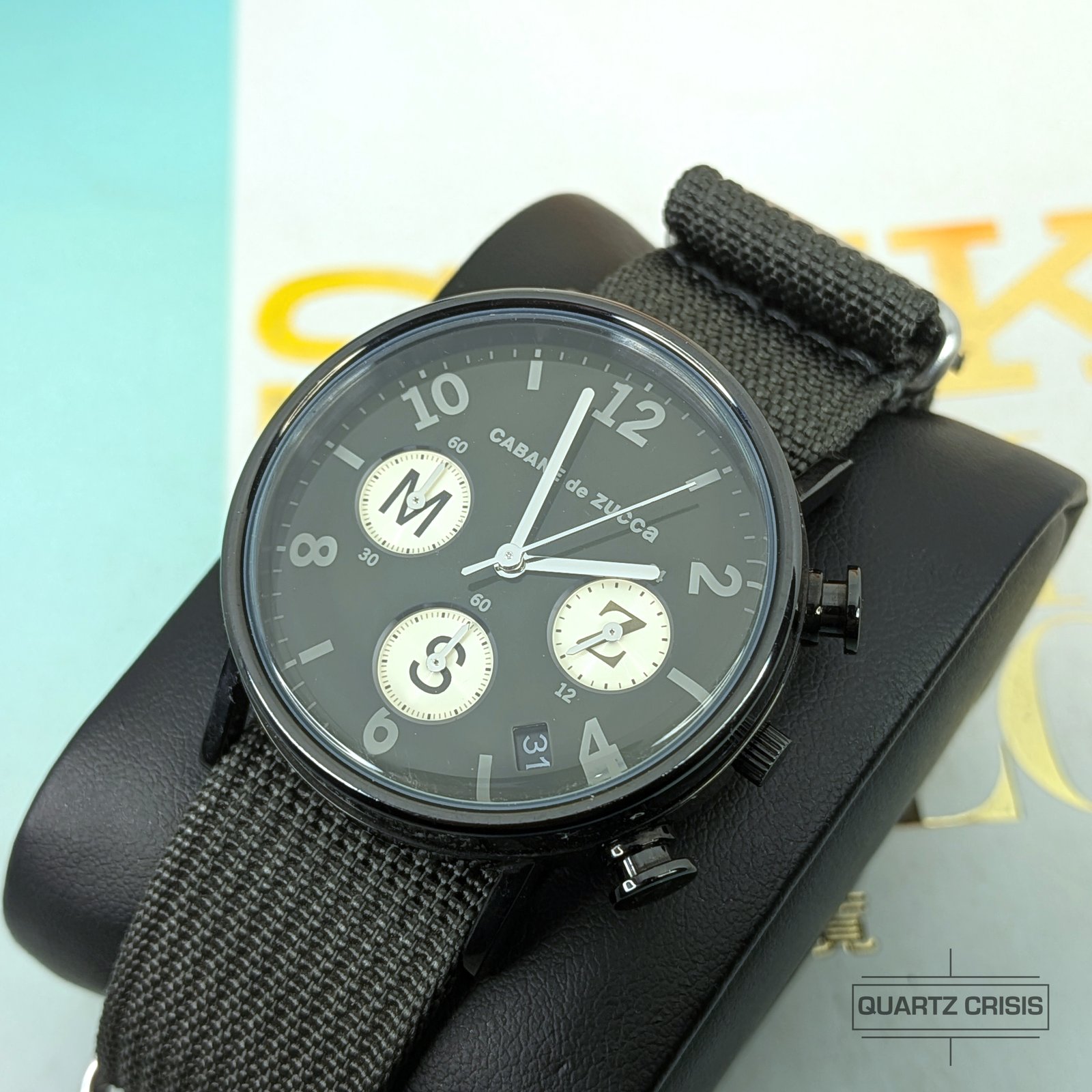 ZUCCa 腕時計 black 2012 Seiko x Cabane de Zucca Reverse Panda Quartz Chronograph