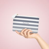 Image 4 of Navy Stripe Mini Clutch
