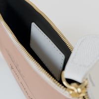 Image 3 of Mini Clutch Bag — "Renew Your Mind" Inspirational Zip Pouch, Neutral Floral Accent