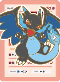 #006B Mega Charizard X Enamel Pin Pre Sale (for Kickstarter)