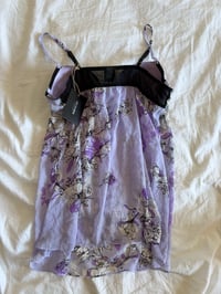 Image 2 of Vintage Y2K floral lilac floaty babydoll cami 