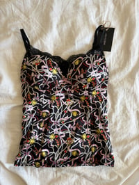Image 1 of Vintage Y2K Yamamay graphic corset style cami 