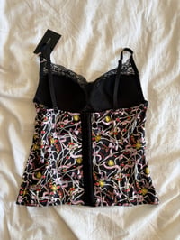 Image 2 of Vintage Y2K Yamamay graphic corset style cami 