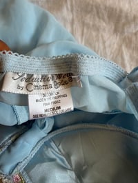Image 6 of Vintage 1990s rare baby blue embroidered babydoll cami 