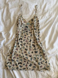 Image 1 of Vintage Y2K butterfly micromesh mini slip dress 