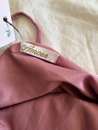 Image 6 of Vintage 90s pink ruffle mini dress with beaded detail and mesh ruffle hem 