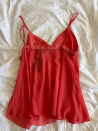 Image 2 of Vintage Y2K coral sequin and beaded cami top 