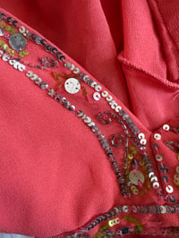 Image 4 of Vintage Y2K coral sequin and beaded cami top 